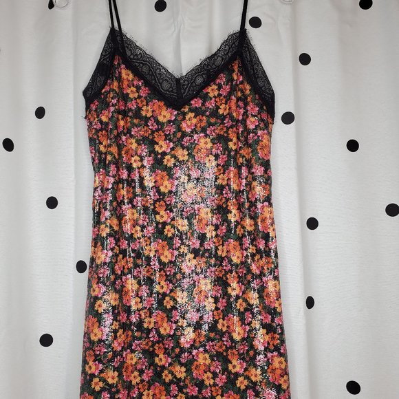 2/$50 🔥 Floral Topshop Sequin Dress - Picture 1 of 8